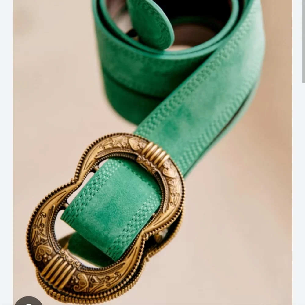 Nwt! Sezane GAIA belt Turqouise Green - Picture 2 of 8